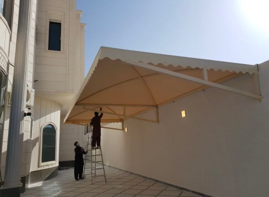 مظلات الواديين احد رفيده المسقي نقوم بجميع اعمال المظلات والسواتر وجميع اعمال الحداده